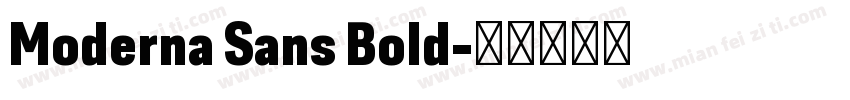 Moderna Sans Bold字体转换
